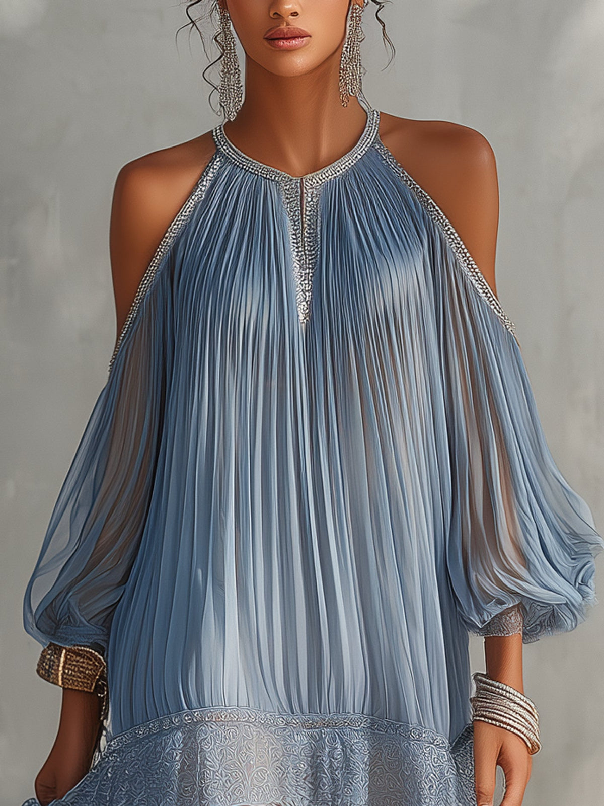 ella after party ruched mini dress Blue Off-Shoulder with Lace Hem – Victoria Lulus | Gold Mesh The product images (without Size:42  - Made-to-Order glam holiday outfits