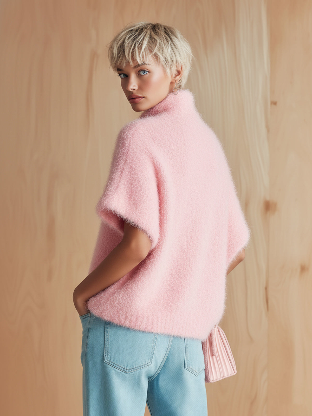 PEARL | PINK BUTTON SWEATER