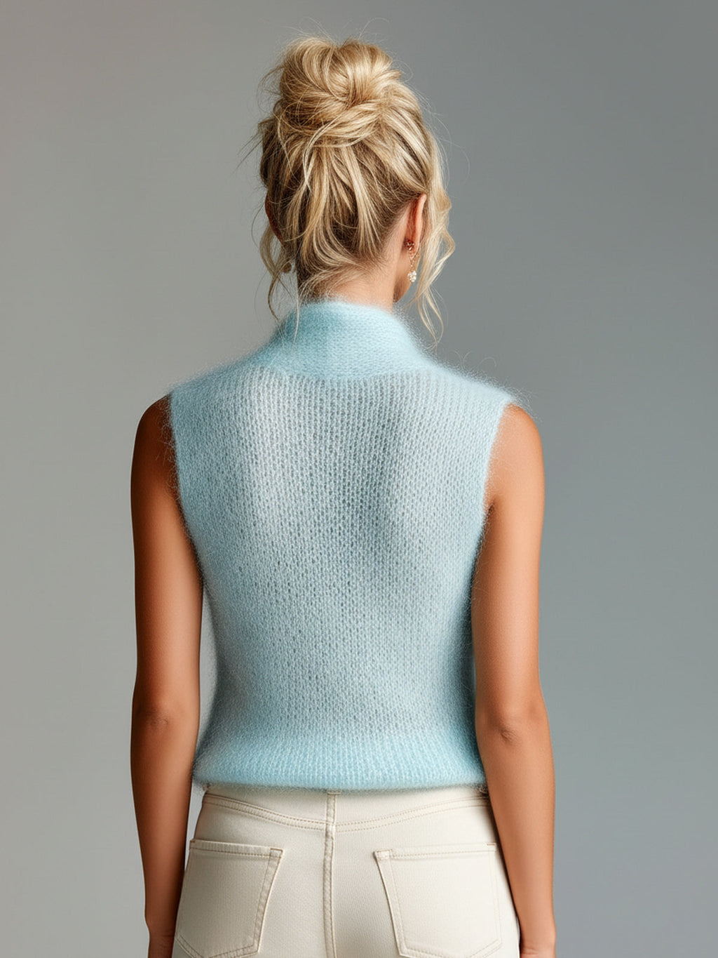 MINNA | LIGHT BLUE MOHAIR VEST