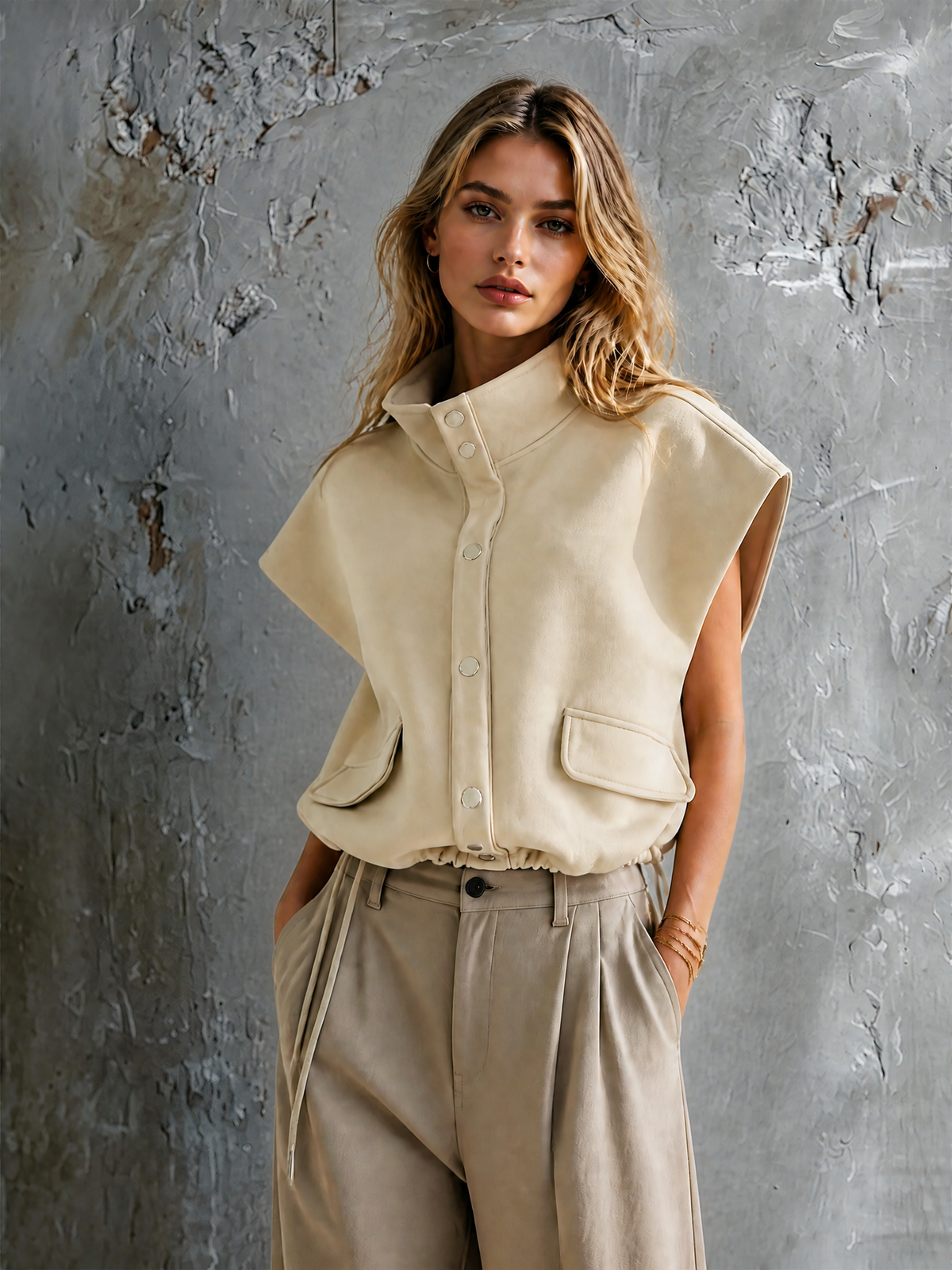 GIADA | OFF-WHITE UTILITY VEST