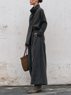 Draped Collar Two‑Piece Set