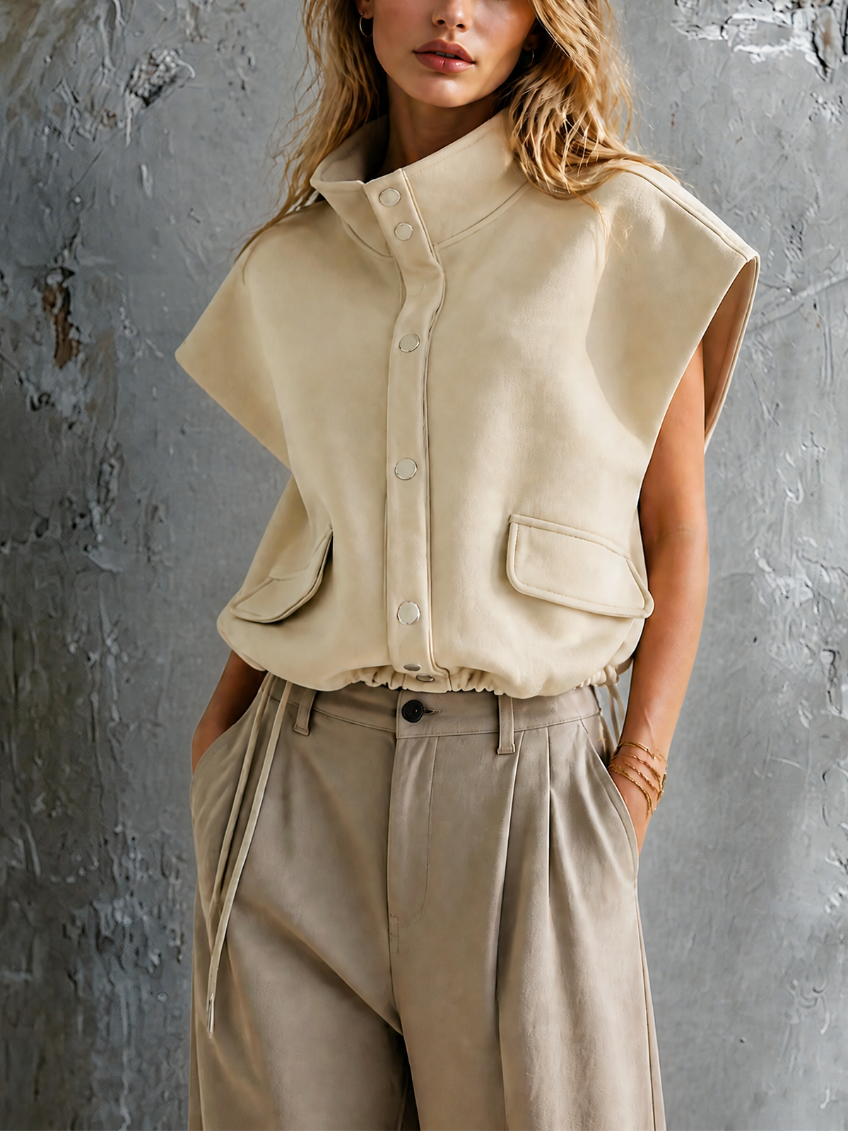 GIADA | OFF-WHITE UTILITY VEST