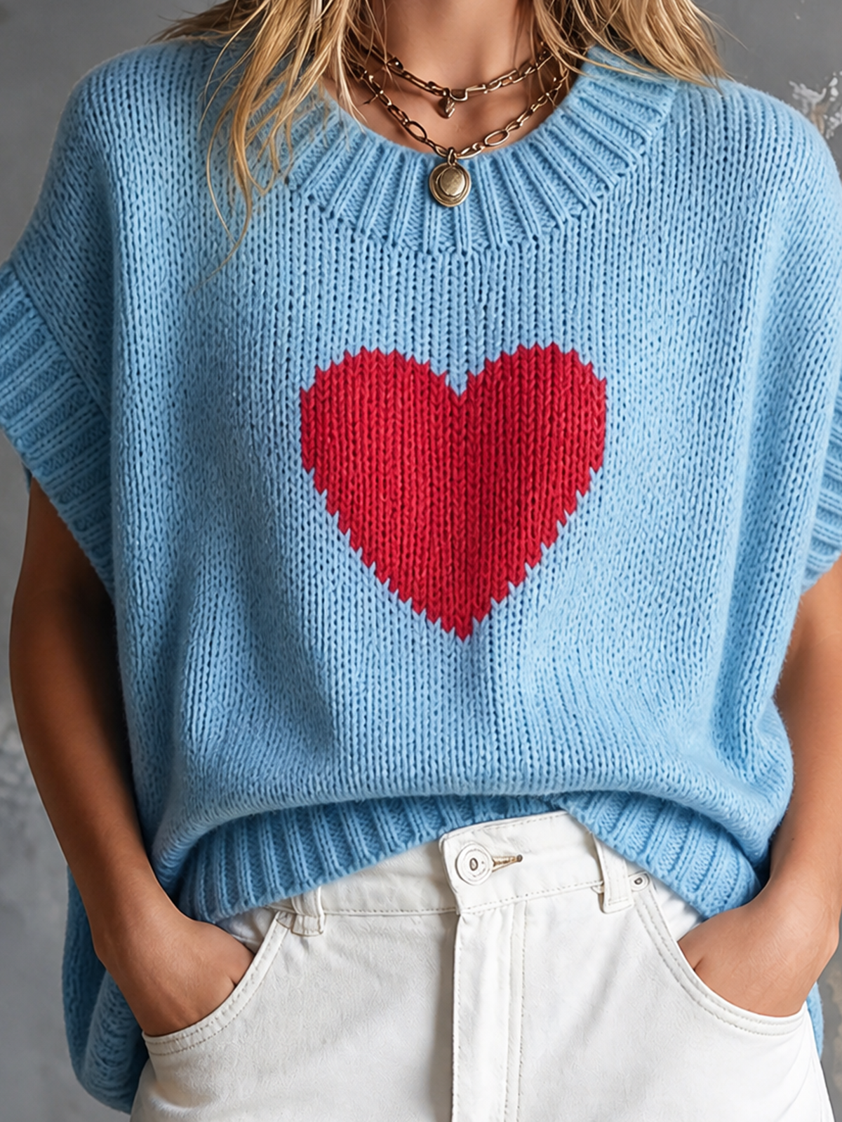 ELIZA | HEART JACQUARD SWEATER