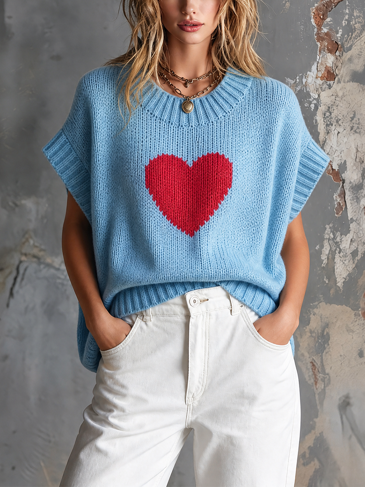 ELIZA | HEART JACQUARD SWEATER