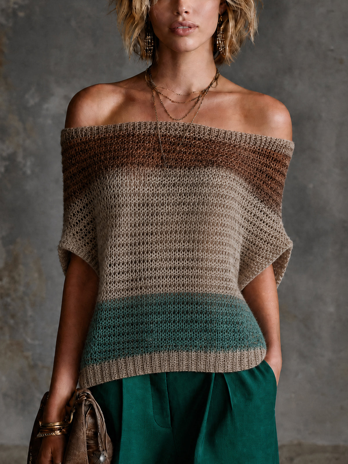 CLEMENTINE | COLOURBLOCK BATWING SWEATER