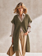 SAOIRSE | OLIVE FLUFFY VEST