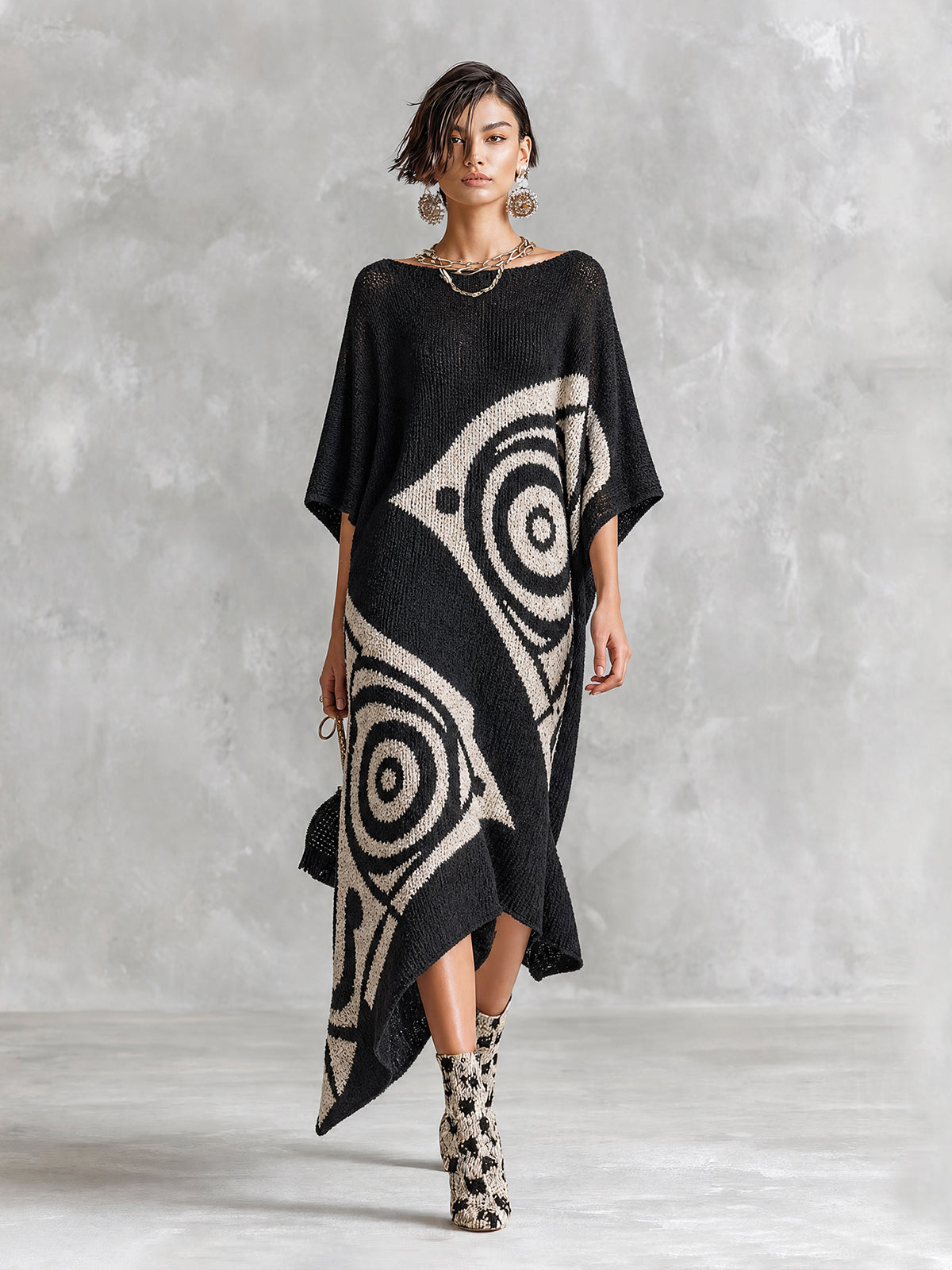 COSIMA | BATWING JACQUARD MAXI DRESS