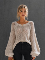 SIDONIE | OPEN-BACK PUFF SWEATER
