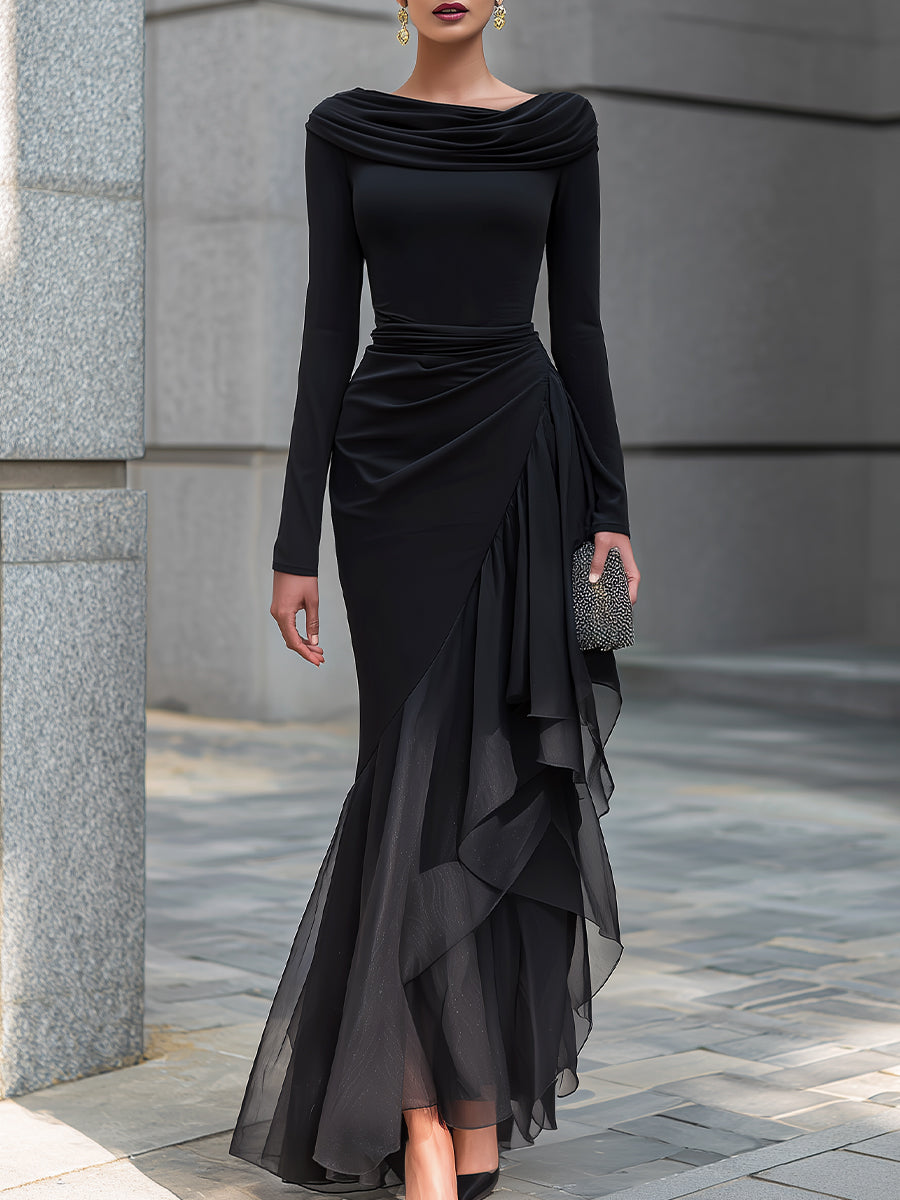 GUINEVERE | MERMAID CHIFFON MAXI DRESS