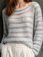 MARGUERITE | SHEER STRIPE SWEATER