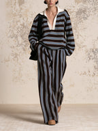 Striped Relaxed Fit Co-Ord Set – Minimalist Urban Elegance