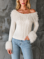 ISABEAU | FRINGE CABLE SWEATER