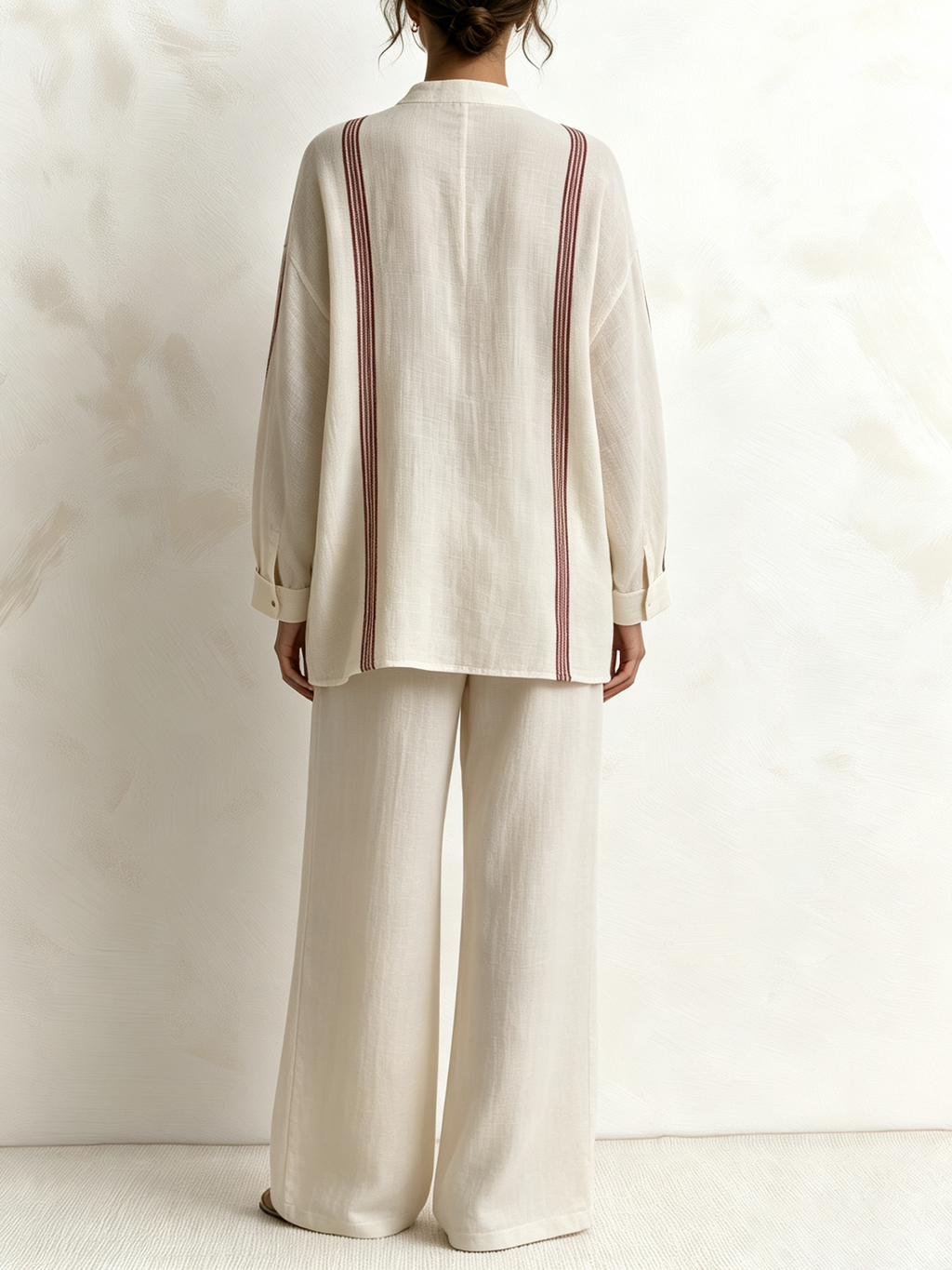 Cream Cotton‑Linen Set