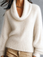 MARION | CREAM COWL MOHAIR SWEATER