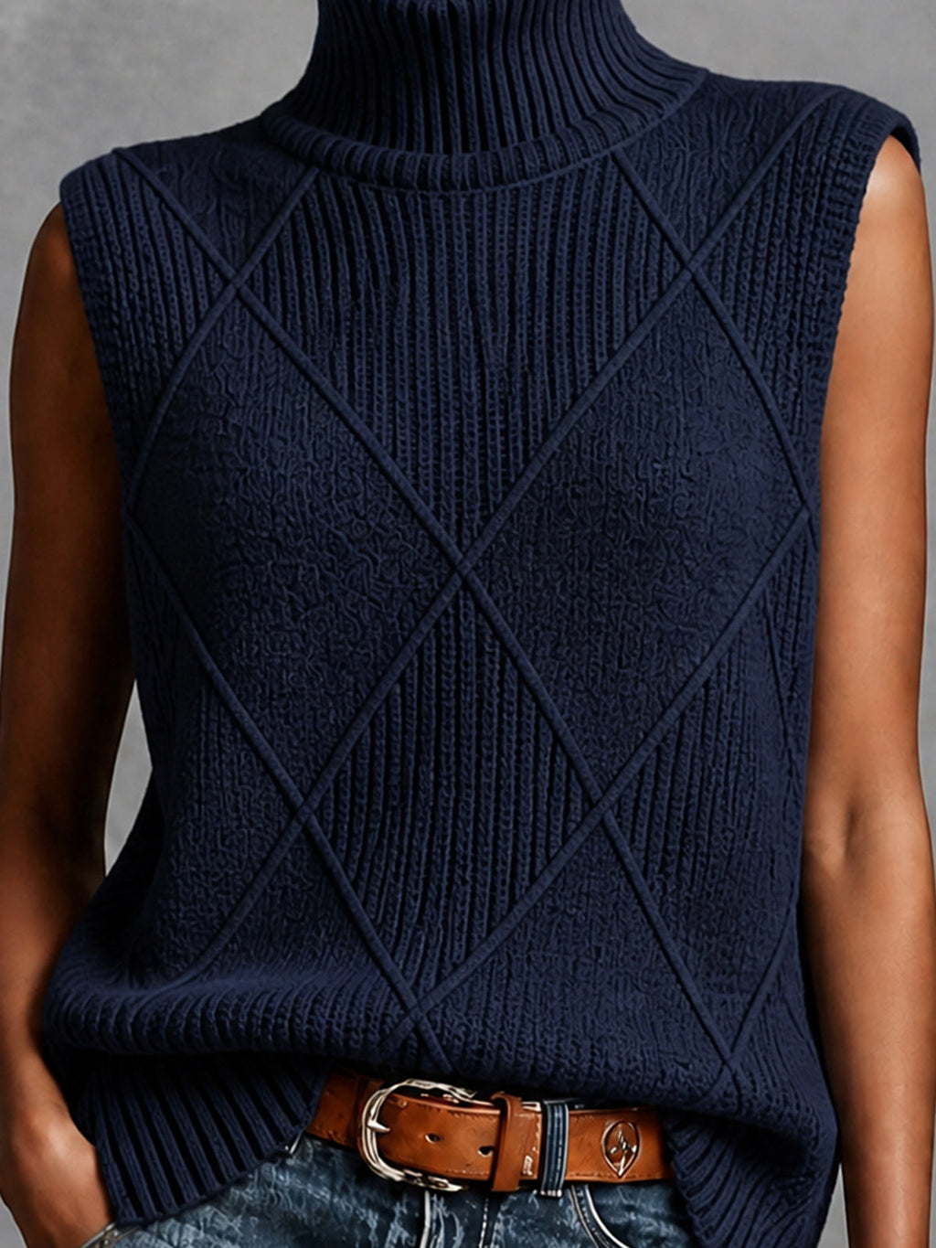 ONDINE | ARGYLE JACQUARD VEST