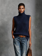 ONDINE | ARGYLE JACQUARD VEST