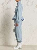 Ruffle Waist Lightweight Jacket & Jogger Set