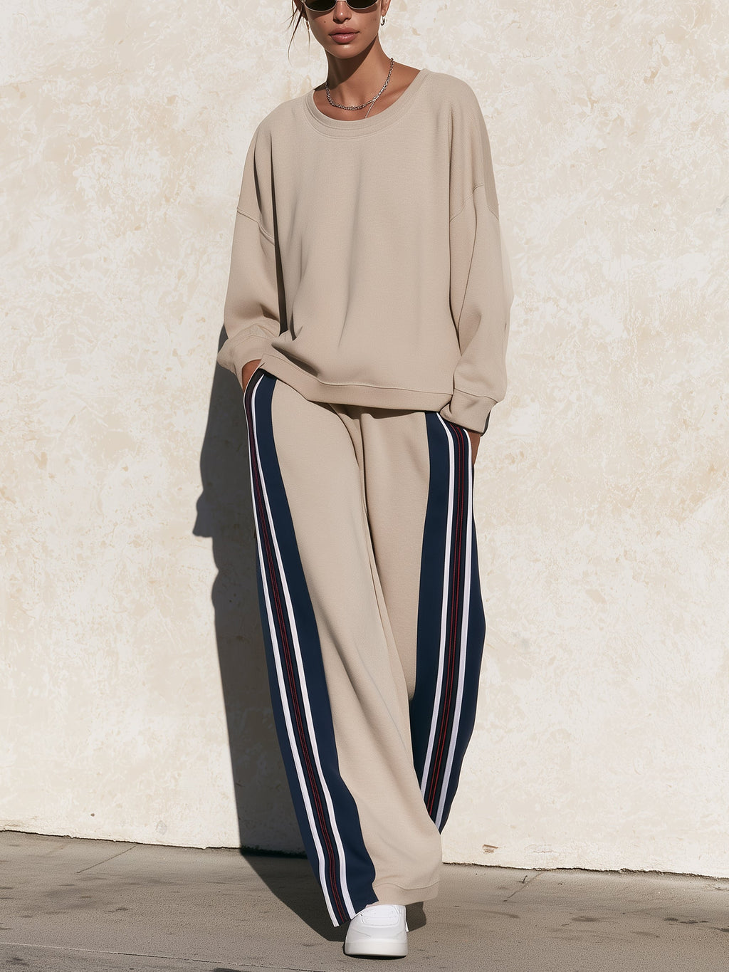 Contrast Stripe Lounge Set
