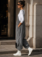Women’s Casual Star Patch Bib Overalls