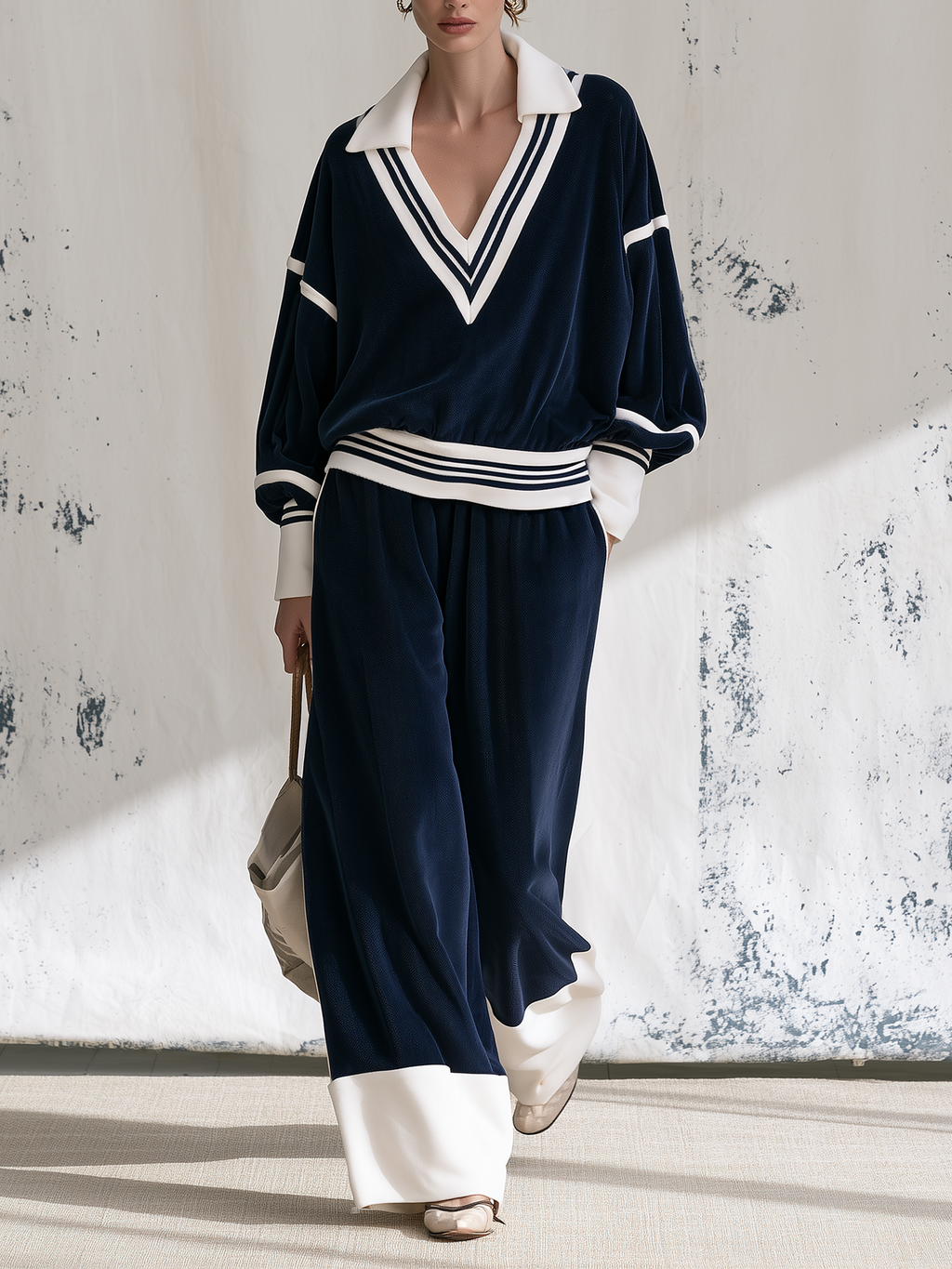 Luxe Velvet Contrast Lounge Set