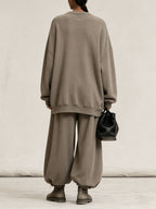 Vintage Fringed Star Matching Sweatshirt & Sweatpants Tracksuit