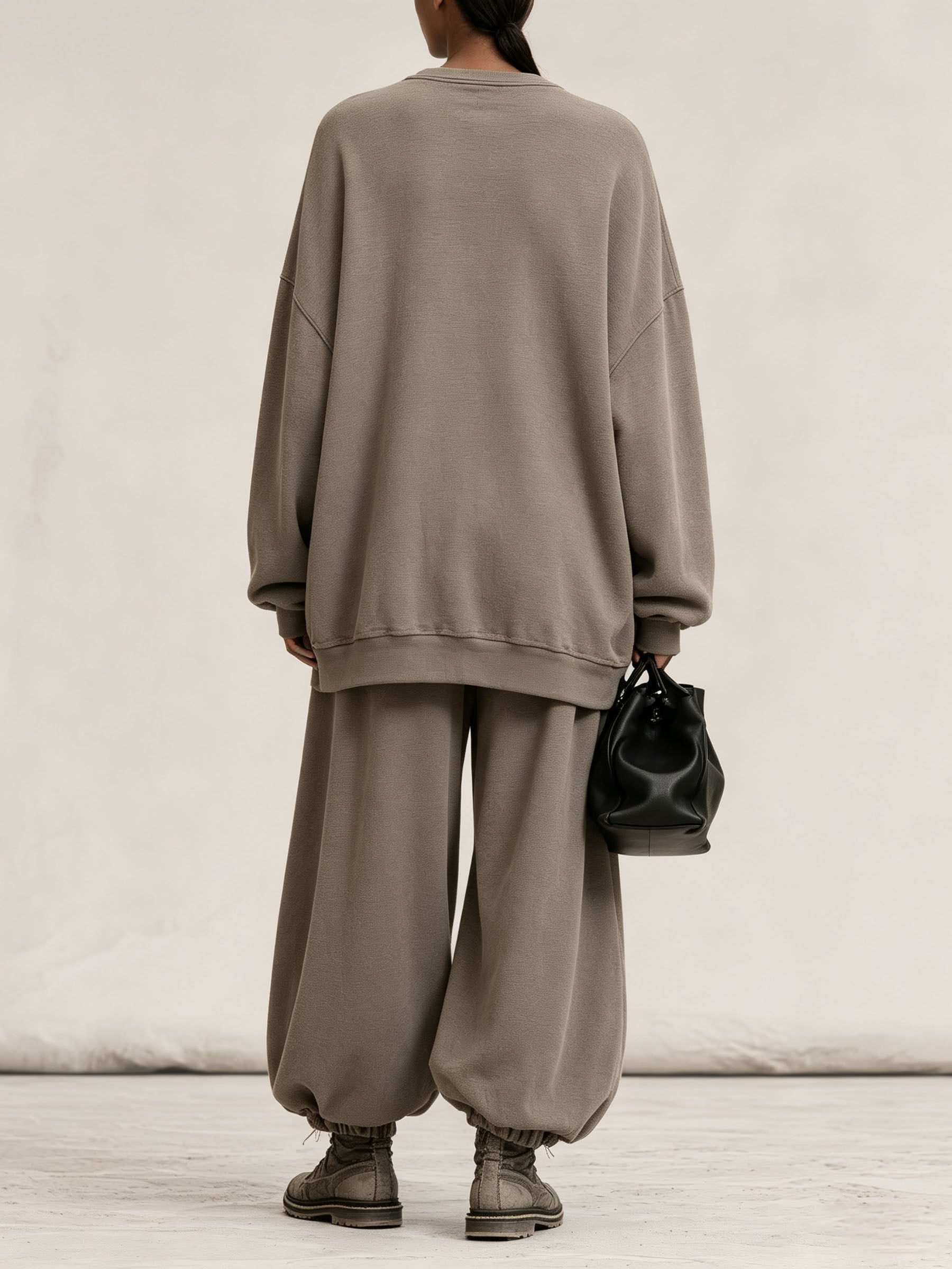 Vintage Fringed Star Matching Sweatshirt & Sweatpants Tracksuit