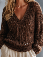 DOROTHEA | SEQUIN CHUNKY SWEATER