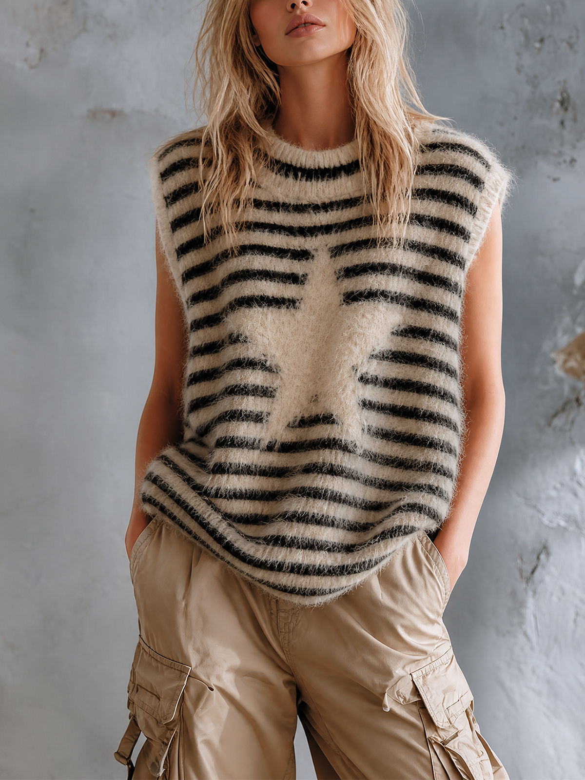 FABIENNE | STAR JACQUARD VEST