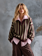 ROMILLY | OLIVE STRIPE SWEATER