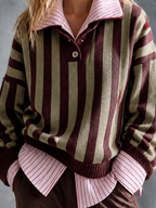 ROMILLY | OLIVE STRIPE SWEATER