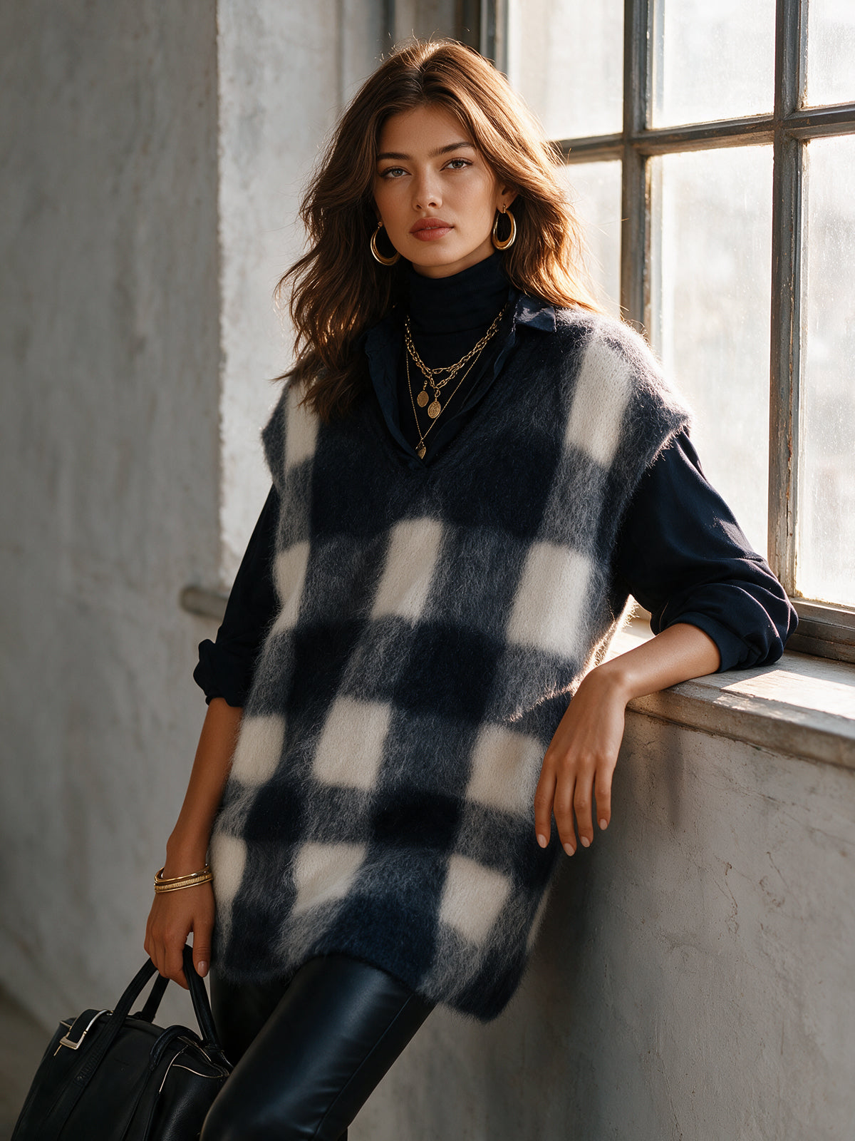MELISANDE | PLAID JACQUARD VEST