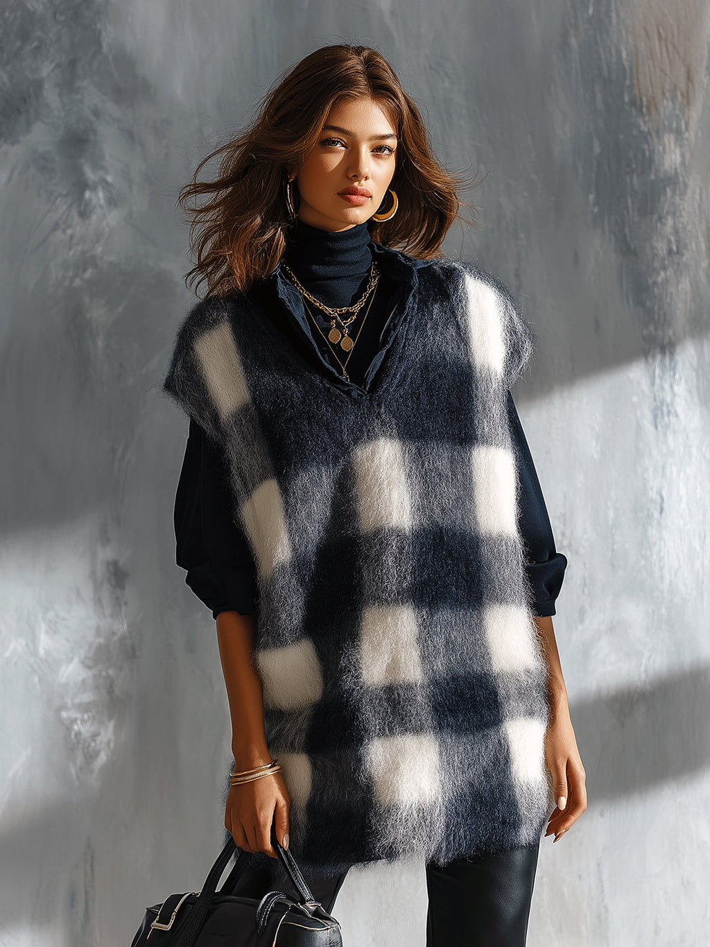 MELISANDE | PLAID JACQUARD VEST