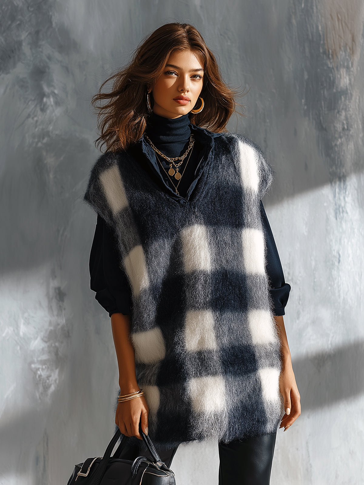 MELISANDE | PLAID JACQUARD VEST