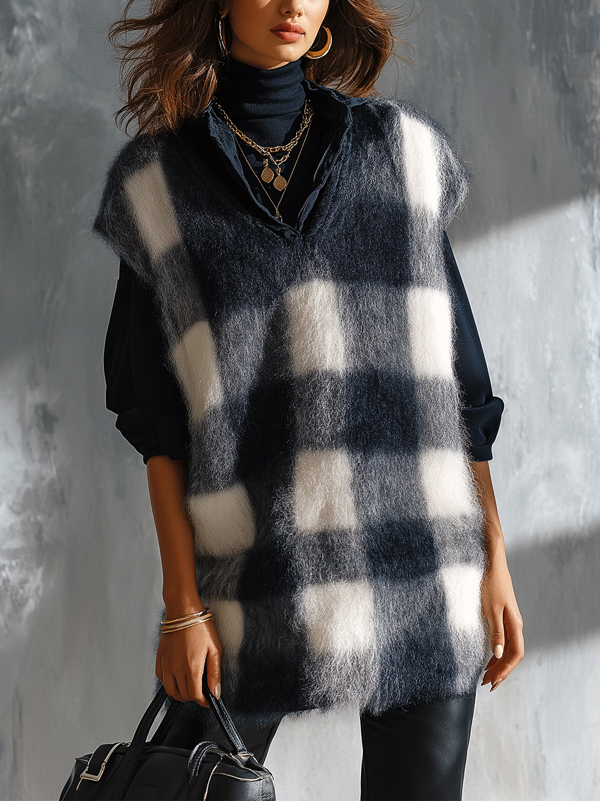 MELISANDE | PLAID JACQUARD VEST
