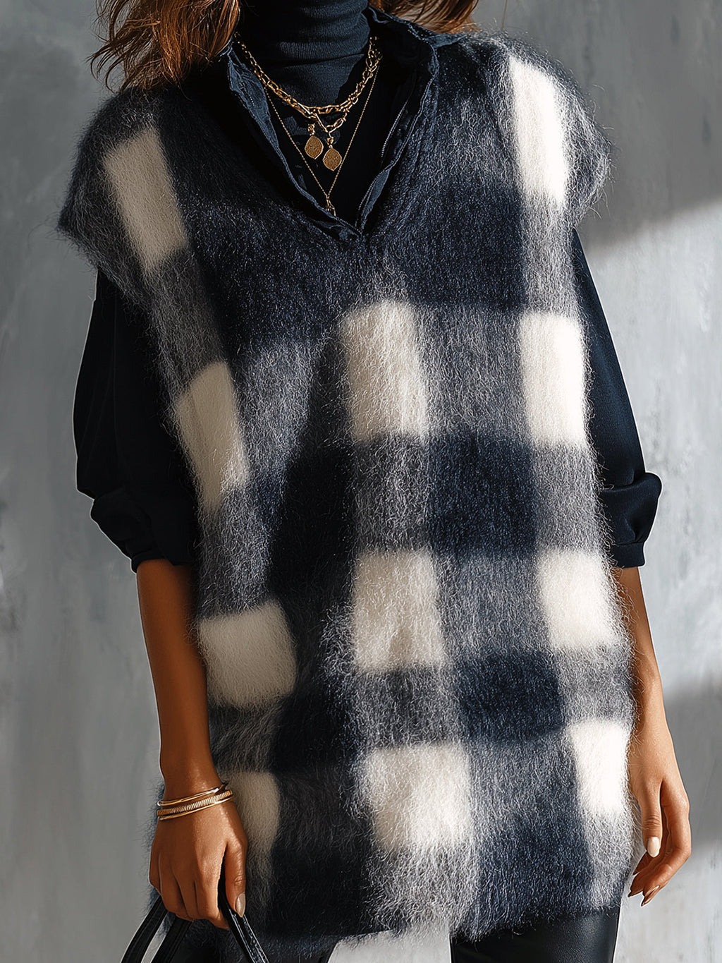 MELISANDE | PLAID JACQUARD VEST