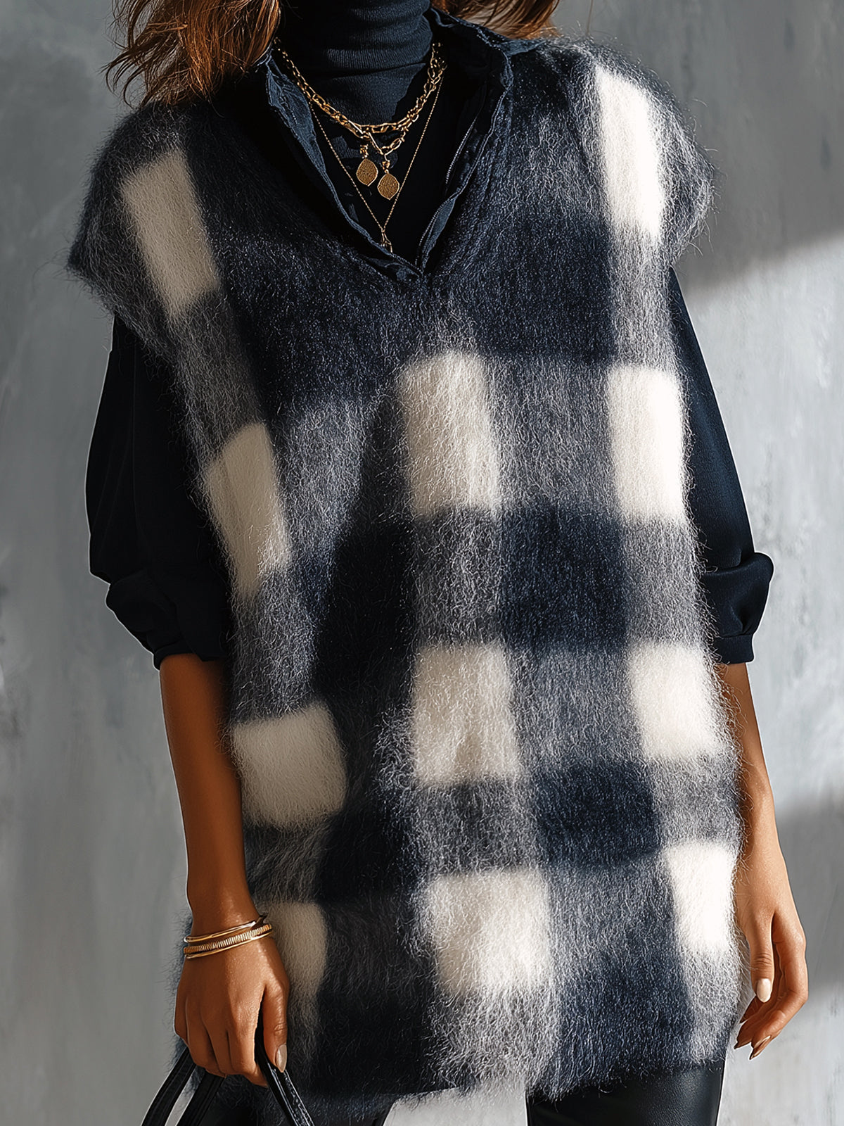 MELISANDE | PLAID JACQUARD VEST