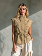 CLIO | KHAKI UTILITY VEST