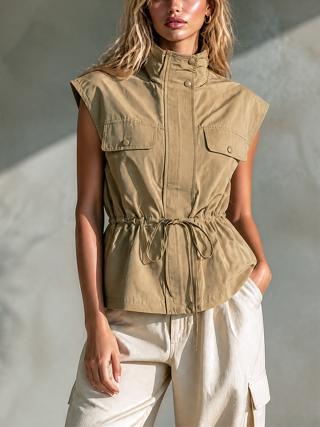 CLIO | KHAKI UTILITY VEST
