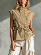 CLIO | KHAKI UTILITY VEST