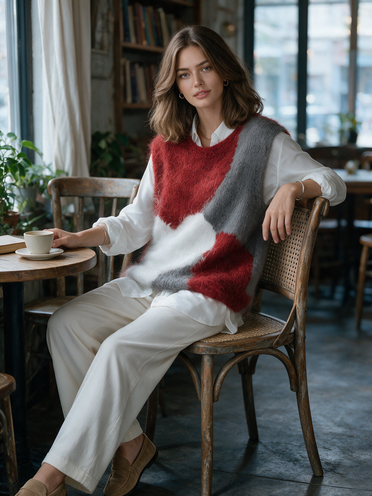 ROSALIND | COLOURBLOCK JACQUARD VEST