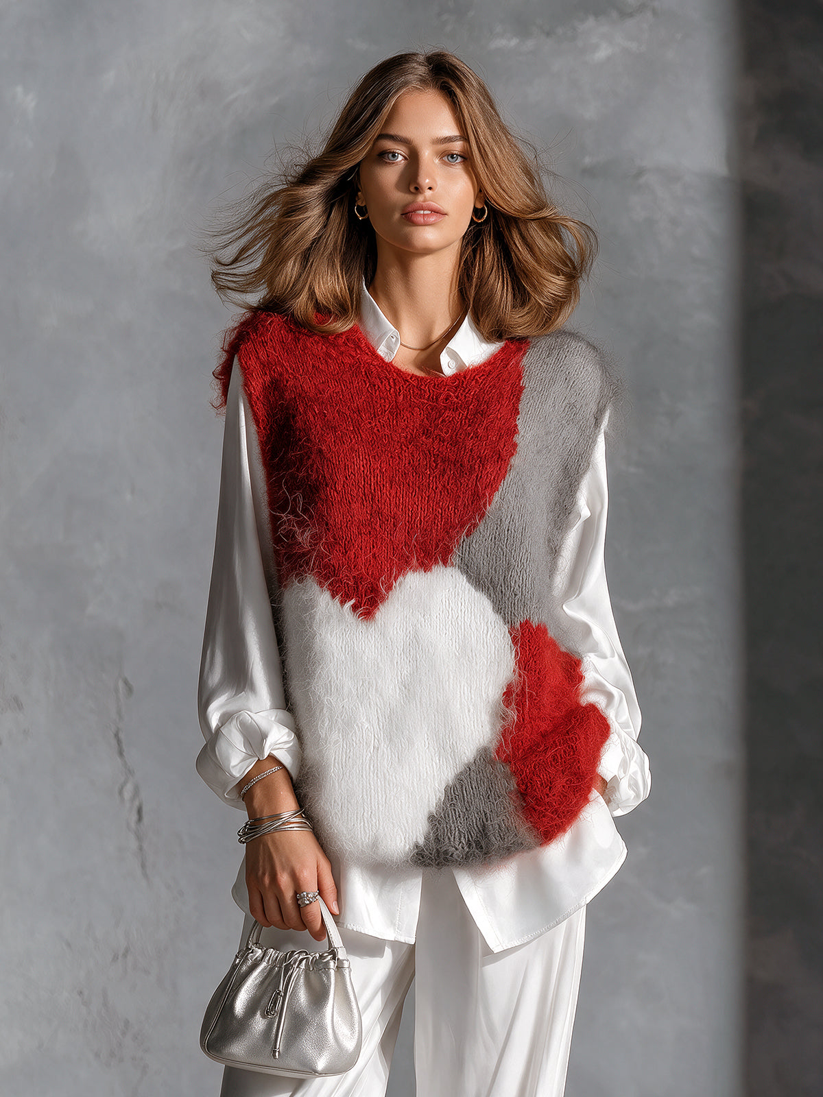 ROSALIND | COLOURBLOCK JACQUARD VEST