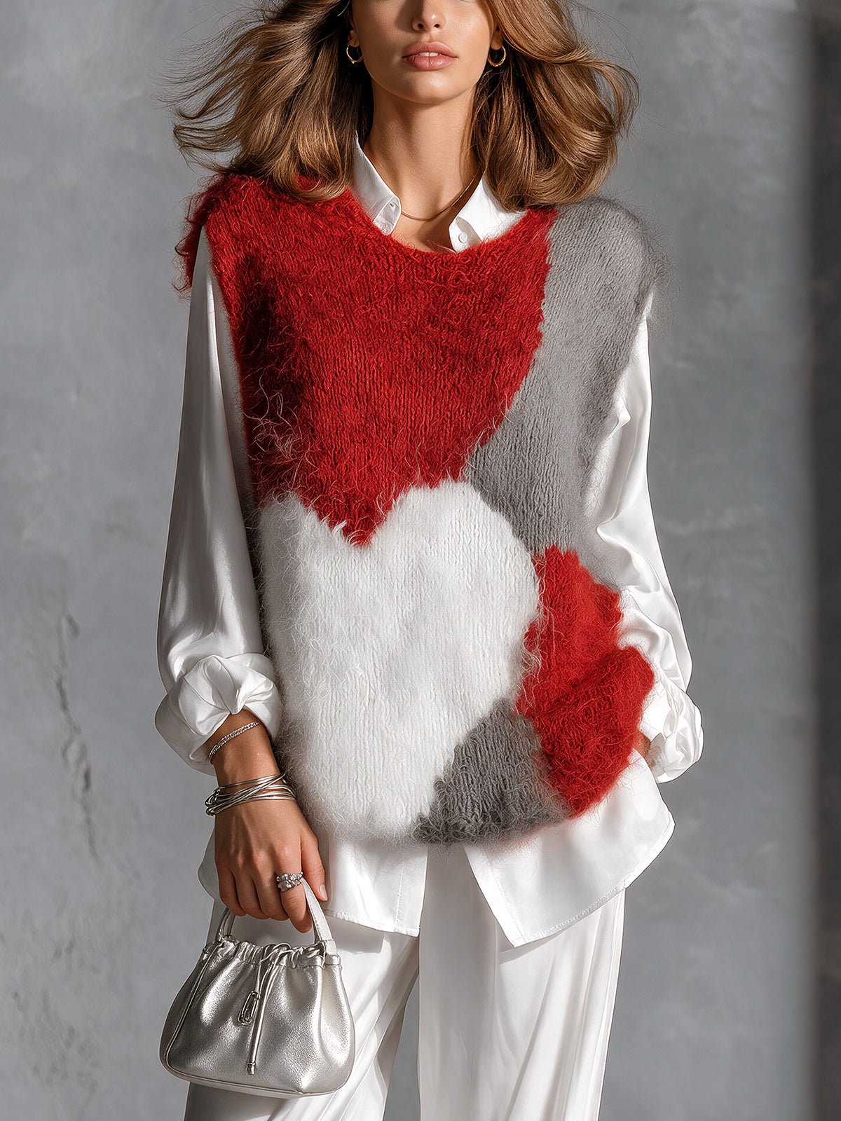 ROSALIND | COLOURBLOCK JACQUARD VEST