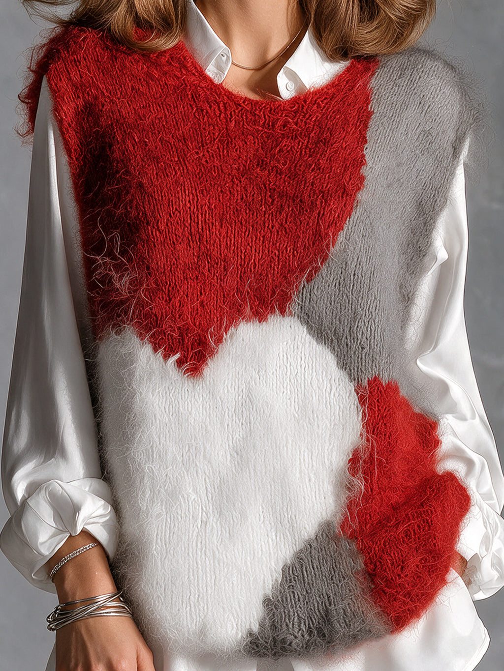 ROSALIND | COLOURBLOCK JACQUARD VEST