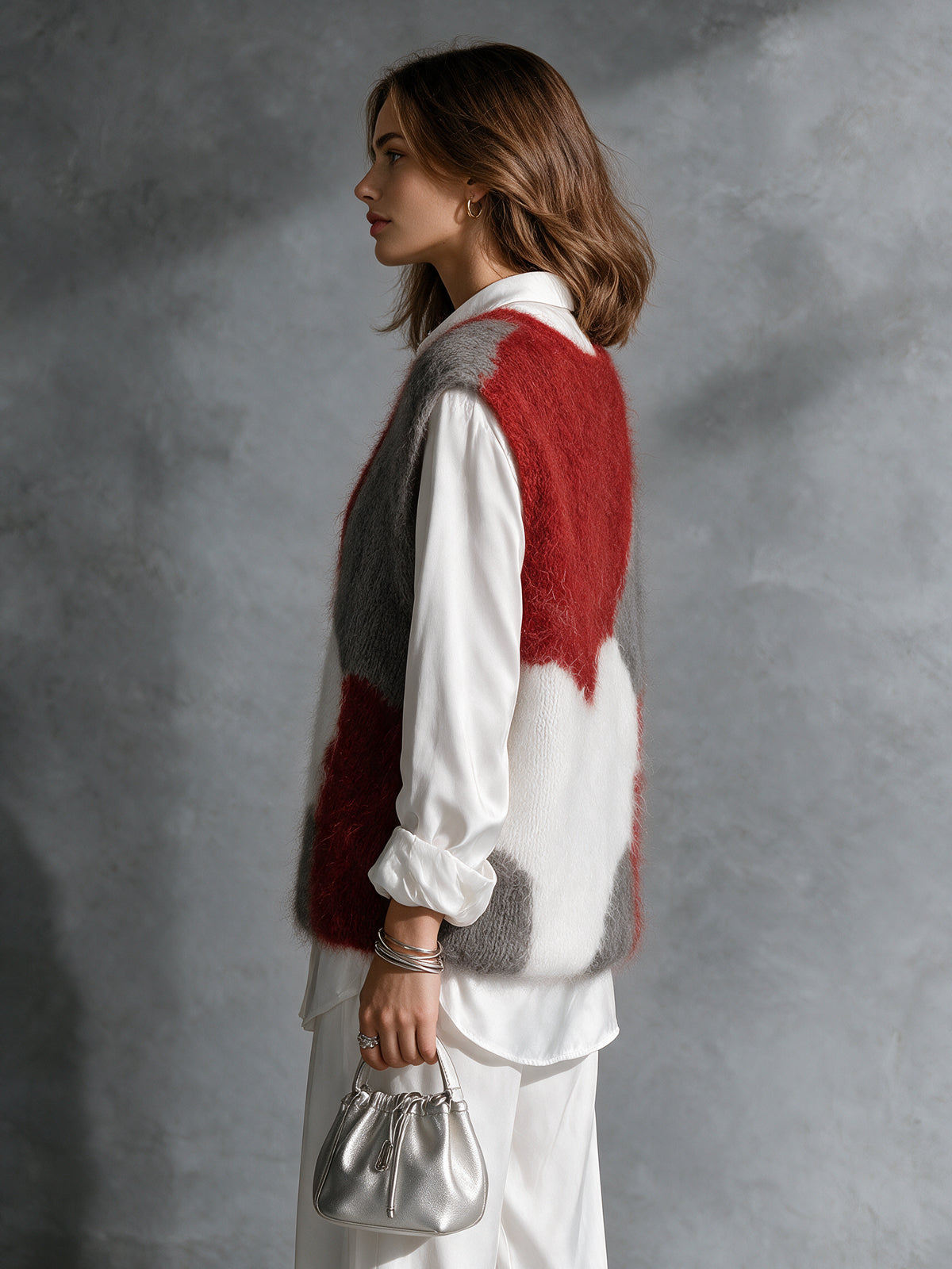 ROSALIND | COLOURBLOCK JACQUARD VEST