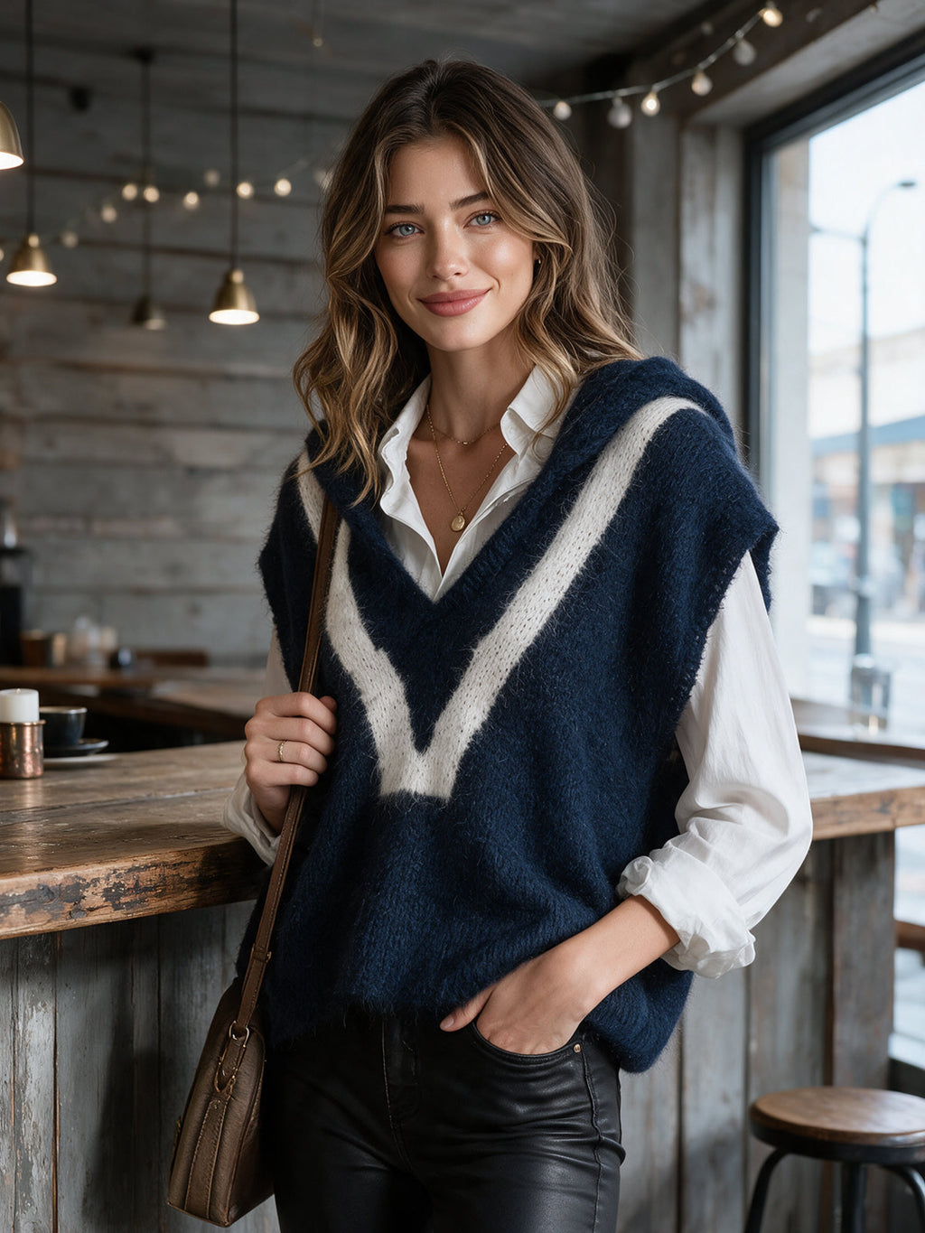 ORSOLA | HOODED COLOURBLOCK VEST