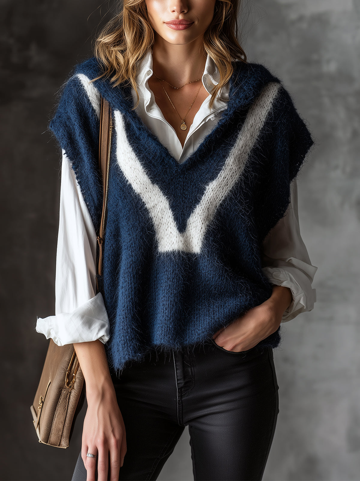 ORSOLA | HOODED COLOURBLOCK VEST