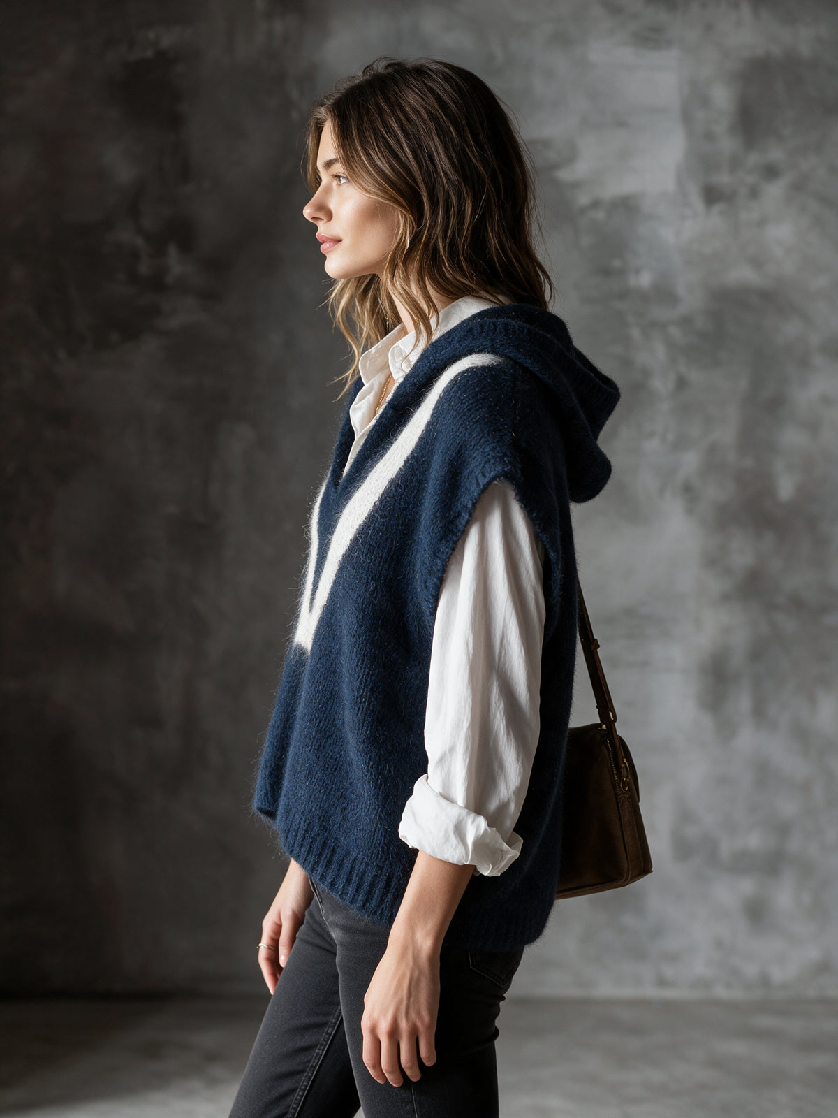 ORSOLA | HOODED COLOURBLOCK VEST