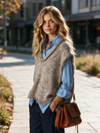 DAHLIA | FRINGE KNIT VEST