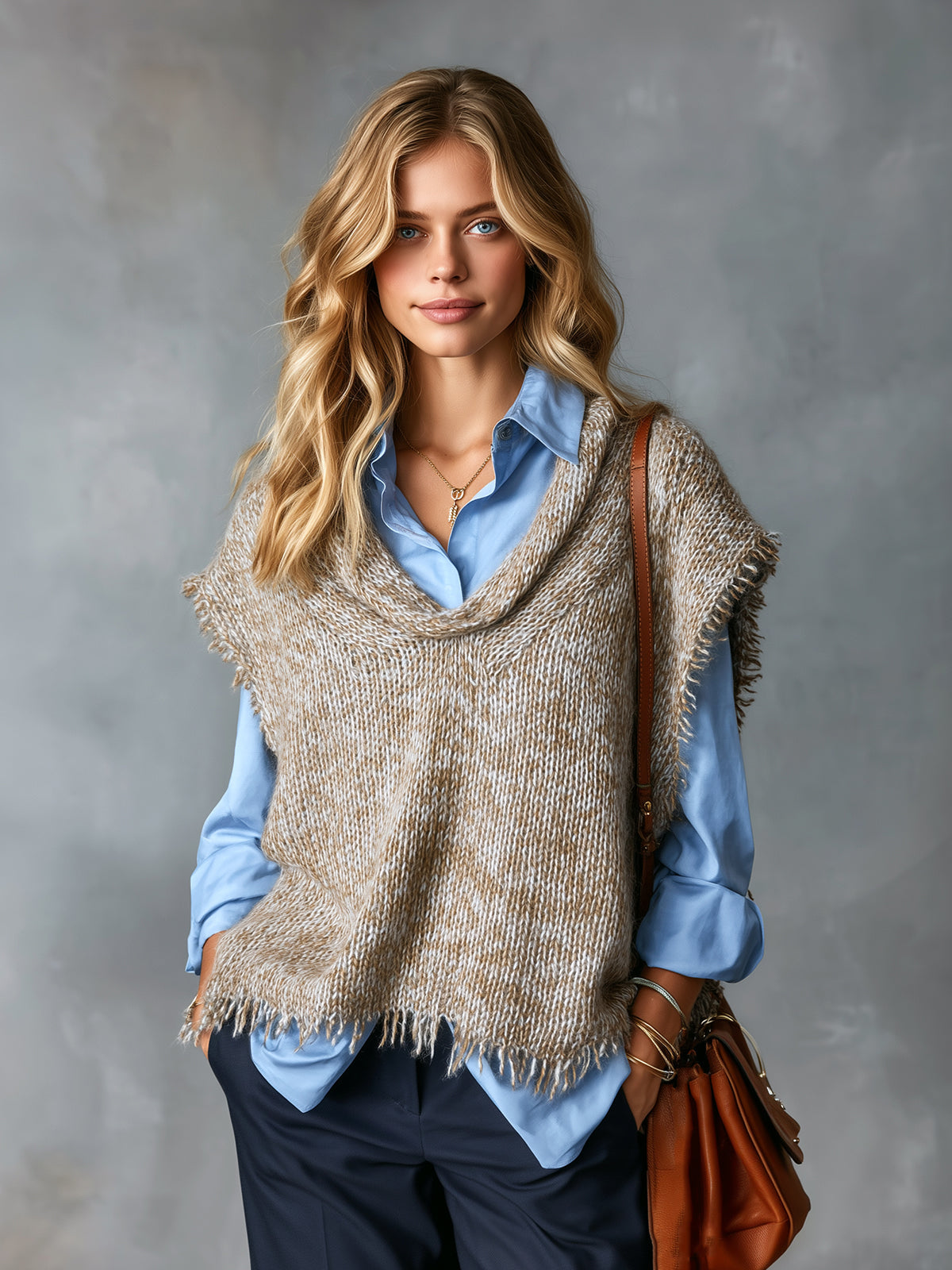 DAHLIA | FRINGE KNIT VEST