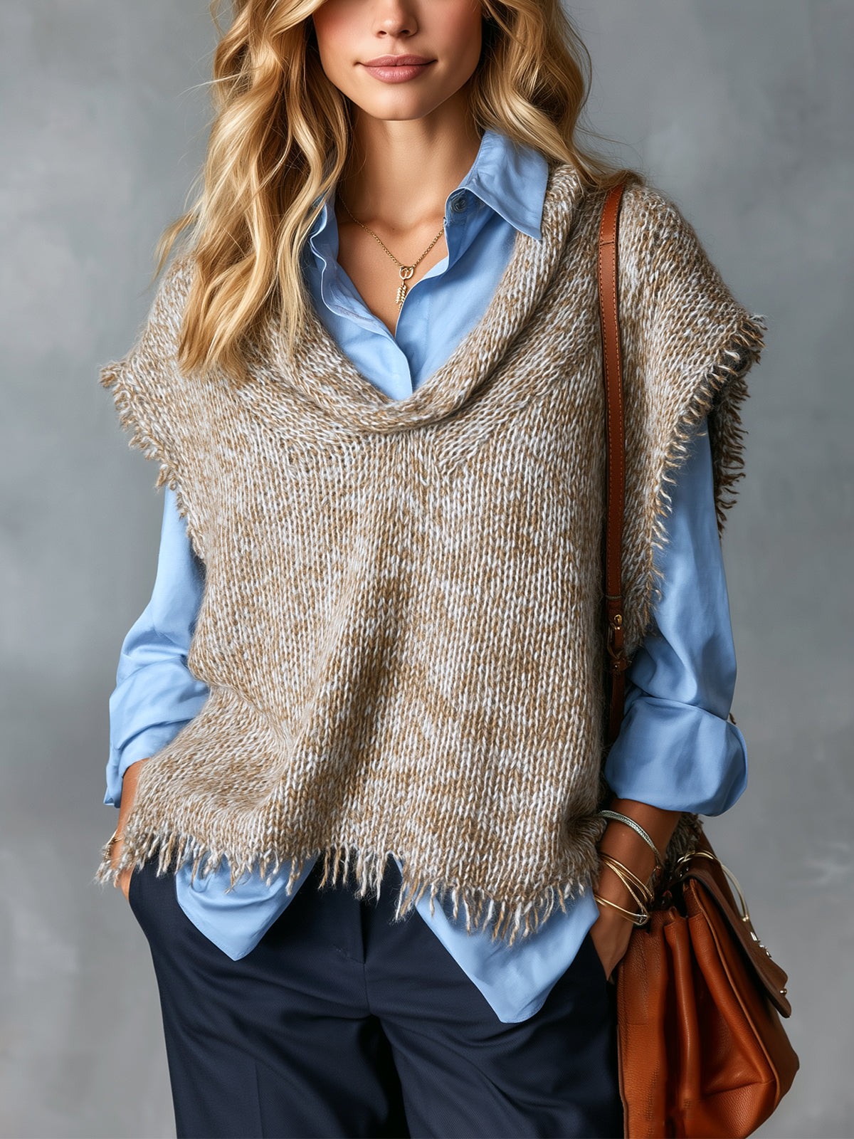 DAHLIA | FRINGE KNIT VEST